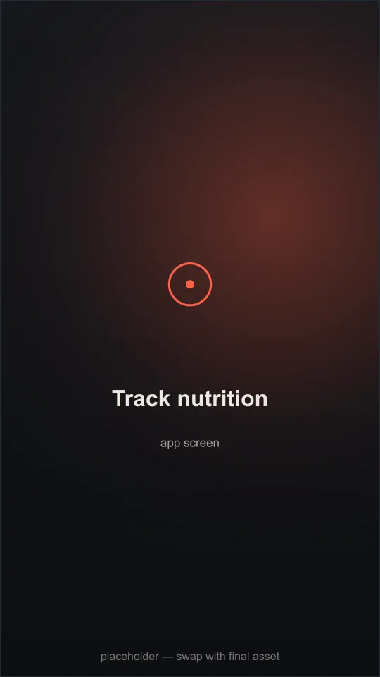 Fitviyo app screen showing calories, water, steps and runs logged for the day